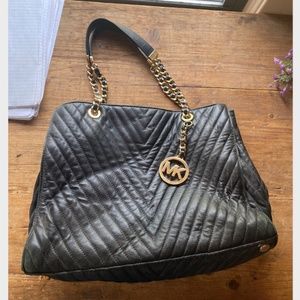 Black Michael Kors Leather Handbag
